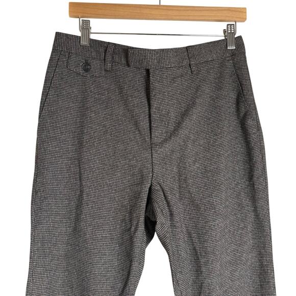 Ted Baker Nounds Micro Brown Houndstooth Slim Fit Trouser Dress Pants 30 - Picture 4 of 11